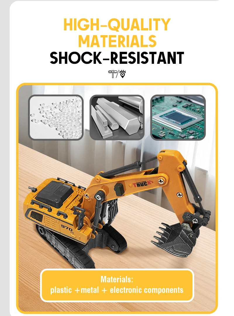 Remote Controlled Rc Excavator Alloy Construction Vehicle Toy_voghion.com