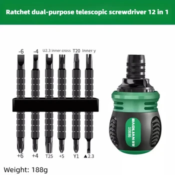 Multi-Bit Ratchet Screwdriver Set 6