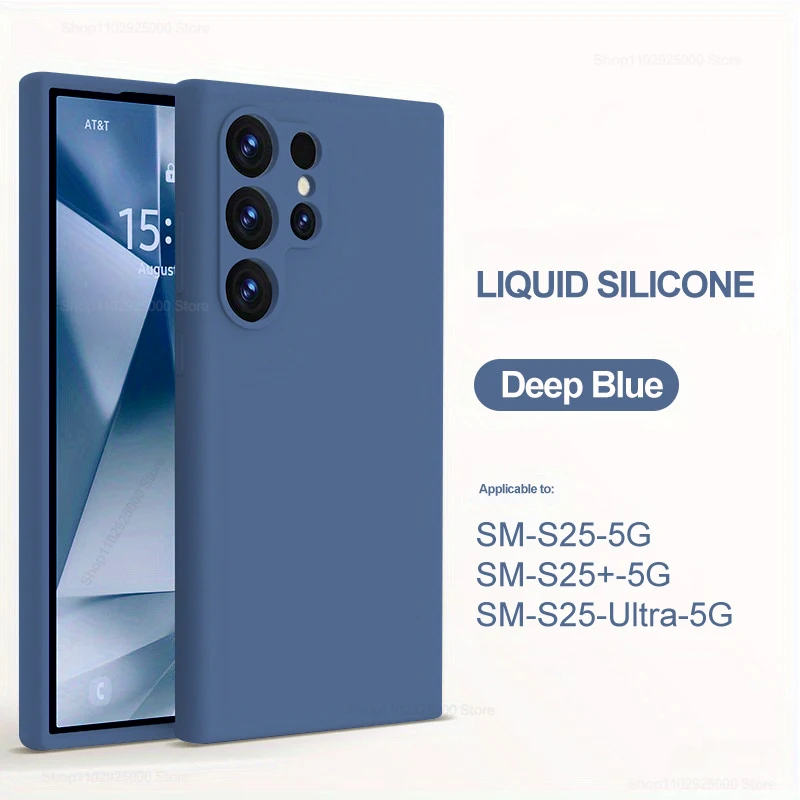 Case For Samsung S26 Ultra Liquid Silicone Case For Samsung Galaxy S26 S25 S24 Ultra Plus Soft Cover For Samsung S23 Ultra Cases