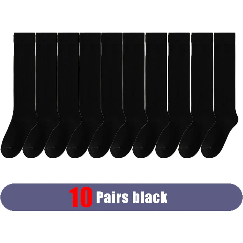 Women's Thigh-High Organic Cotton Socks - Solid Color Fashion Warmers