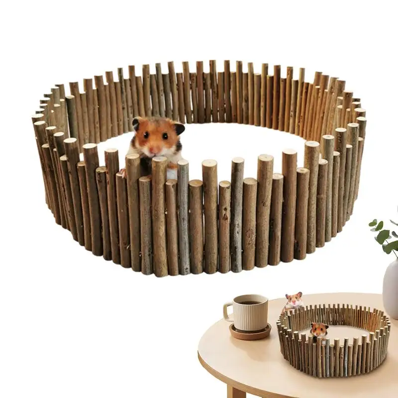

Hamster Fence Flexible Hamster Wooden Bridge Hamster Cage Decoration Climbing Ladder Fence For Puppies Small Animals Supplies