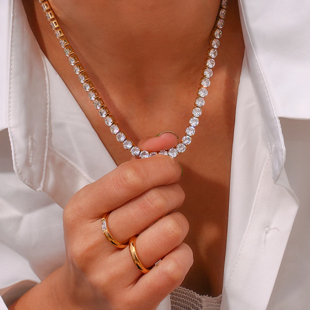 アクセサリー Glitter Luxury Tennis Necklace 2mm 56cm Luxury Tennis Necklace 【2mm】 | Glitter