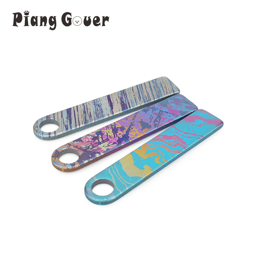 Colorful Titanium Alloy Keyring Pendant Key Chain Titanium Paracord Outdoor Tool Accessories