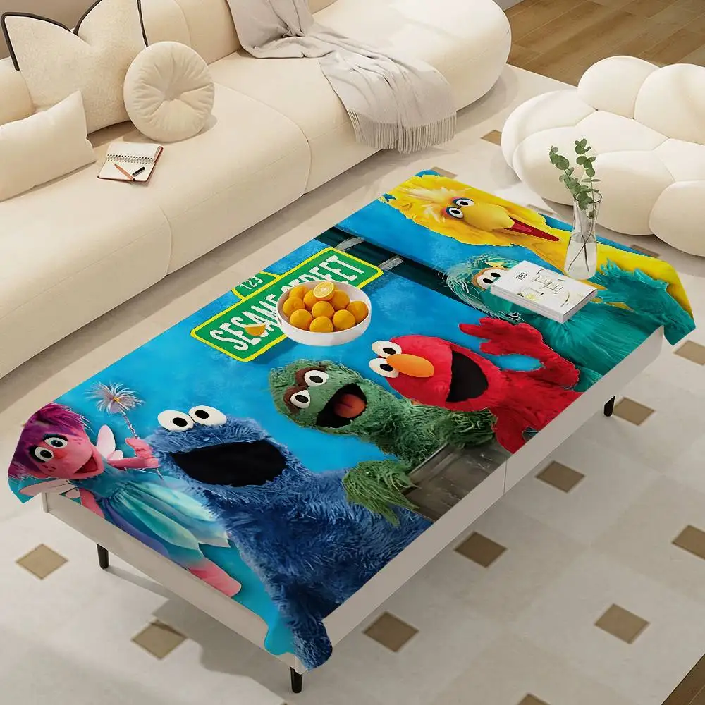 Sesamstraße Cartoon Rechteck Tischdecke Tischdekoration Wiederverwendbare wasserdichte Küche Esstischdecke Urlaub Party Dekoration – Detail 10