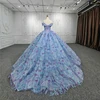 Quinceanera Dresses Ball Gown Flower Vestidos De 15 Años Blue Sweetheart Flower Beading DY9958 Evening Party Dress bar mitzvah 2