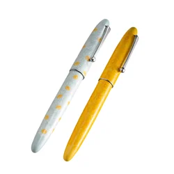 Hongdian C3 Metal Fountain Pen Natural Oil Painting Series 26# EF F Nib School Office Writing Supplies Exquisite Gifts pens