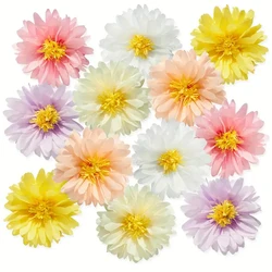 Set of 12 Vibrant Daisy Paper Flowers for Festive Decor - Bright Spring Wall Hanging for Indoor/Outdoor Celebrations (12pcs)