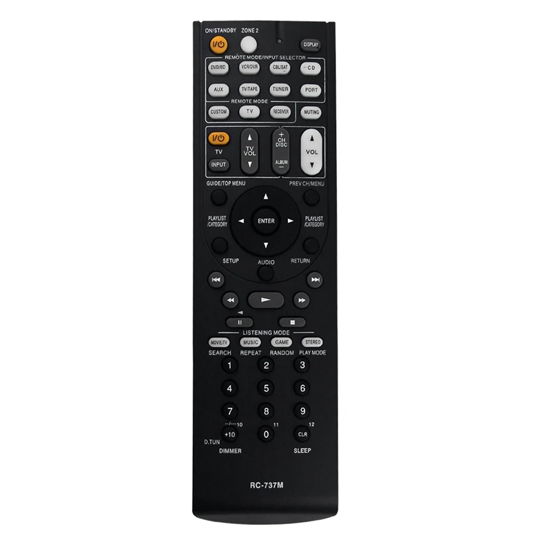1 Pezzo Sostituire Rc-737M Telecomando Ricevitore Av Telecomando Per Onkyo Black