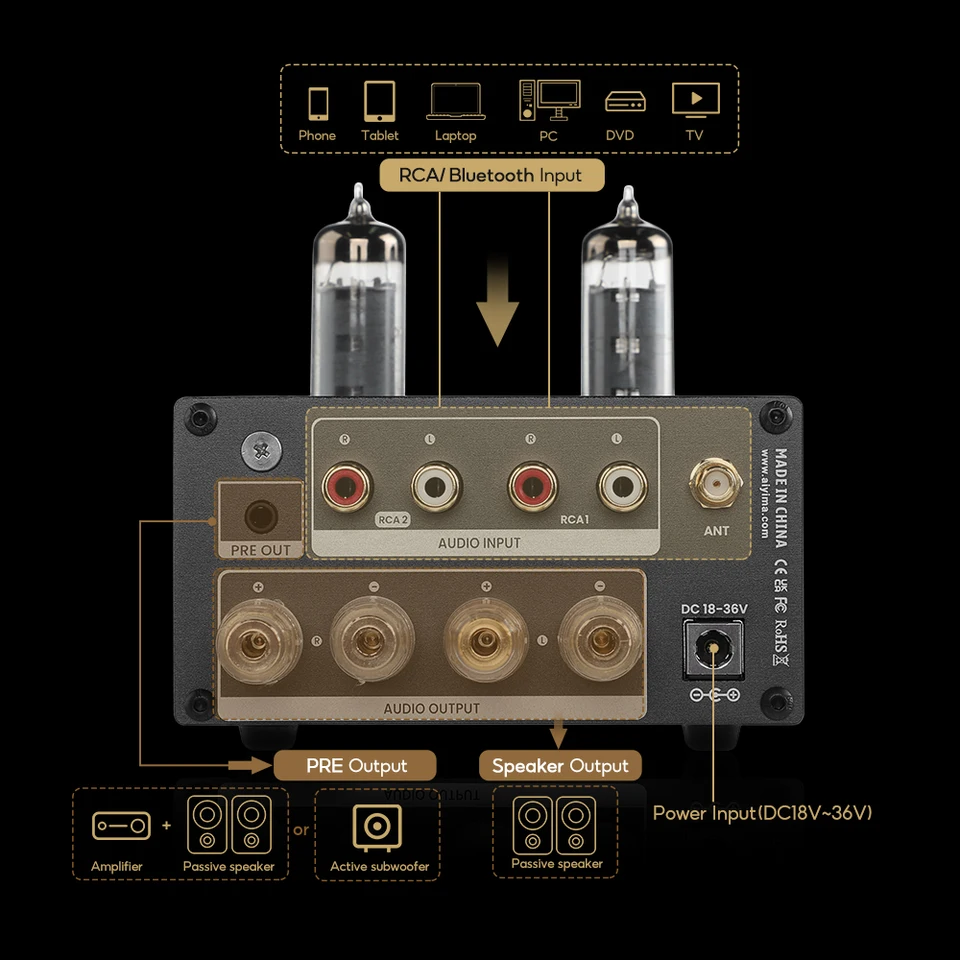 AIYIMA T5 真空管アンプ Amazon.co.jp: AIYIMA T5 V2.0 HIFIヘッドフォンアンプ TUBE管