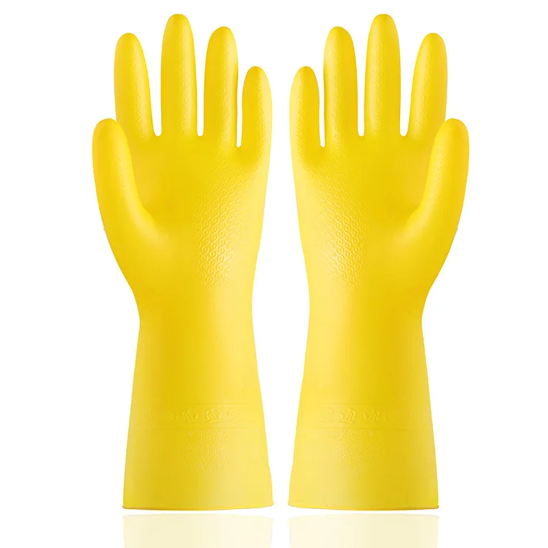 1Pair Waterproof Rubber Latex Dish Washing Gloves Kitchen Durable Cleaning Housework Chores Dishwashing Tools Female images - 6