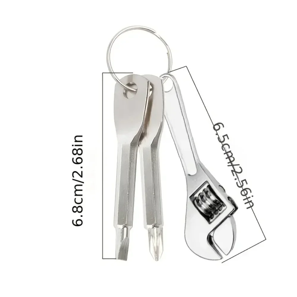 Premium Stainless Steel Keychain Multitool - Compact Wrench, Screwdriver, and Repair Kit for Everyday and Outdoor Adventures