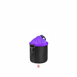 Neoprene Waterproof Soft Camera Lens Pouch Bag Case (Purple S)