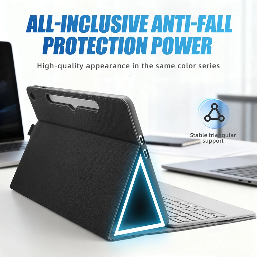Premium Multi-Angle Folio Case with Keyboard Compatibility