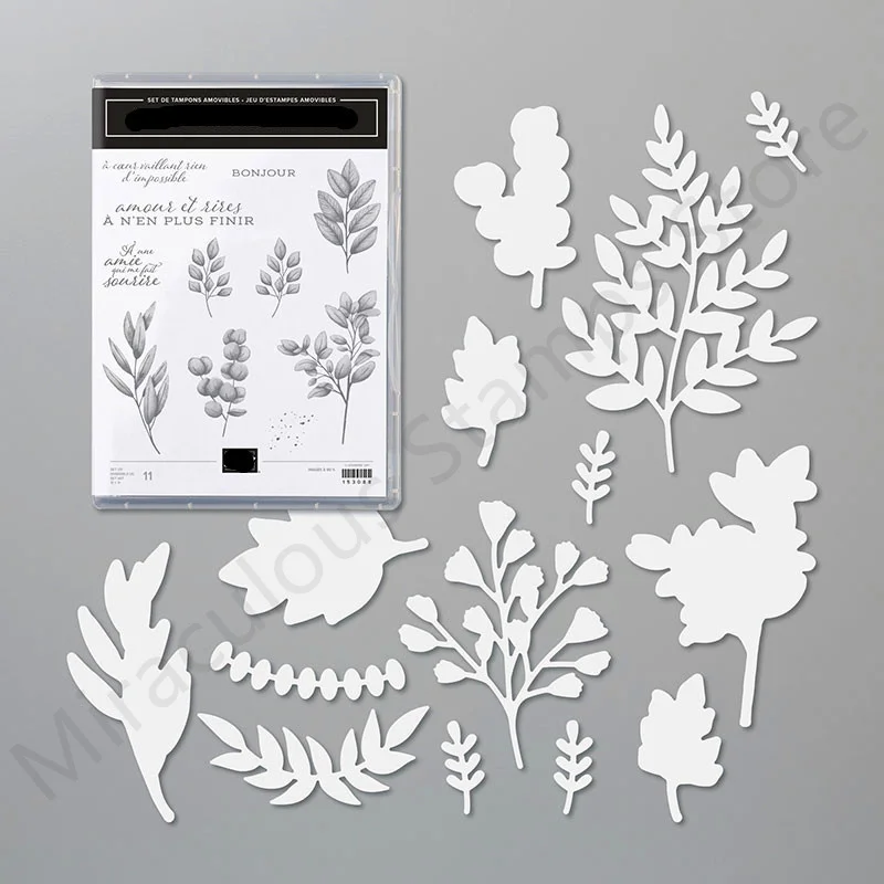

Forever Greenery Metal Cutting Dies and Stamps For Scrapbooking Craft Stencil Seal Sheet Decor Embossing Template Decoration