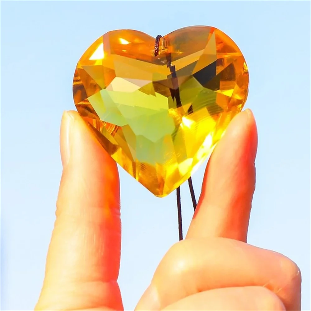 45mm Hanging Heart Suncatcher Prism Pendant for Home Office Garden Decoration
