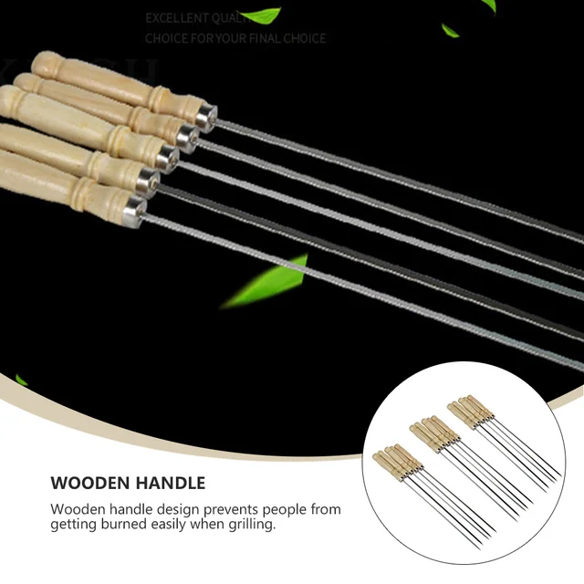 25 Db Barbeque Grill Barbecue Bot Zöldség Hús Nyárs Újrahasznosítható Bbq Rozsdamentes Acél Pörkölő Halak Mályvacukor - Image 3