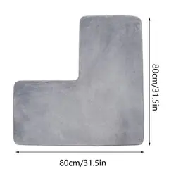 Plush Non - Slip L - Shaped Bath Mat - Soft, Absorbent, and Quick - Dry Rug for Indoor Bathroom Floors (Others)
