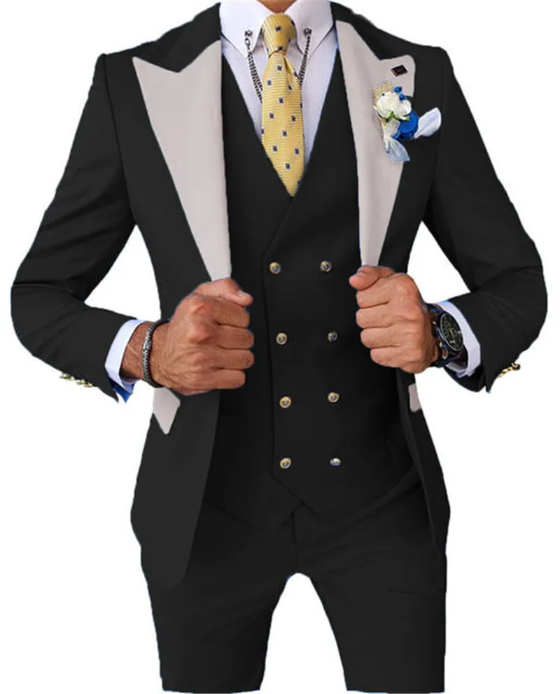 

Coat Business Formal Set Party Pants Wedding Blazer 3pcs Traje Americana Hombre Suits for Men (Jacket+Vest+Pants) 2023