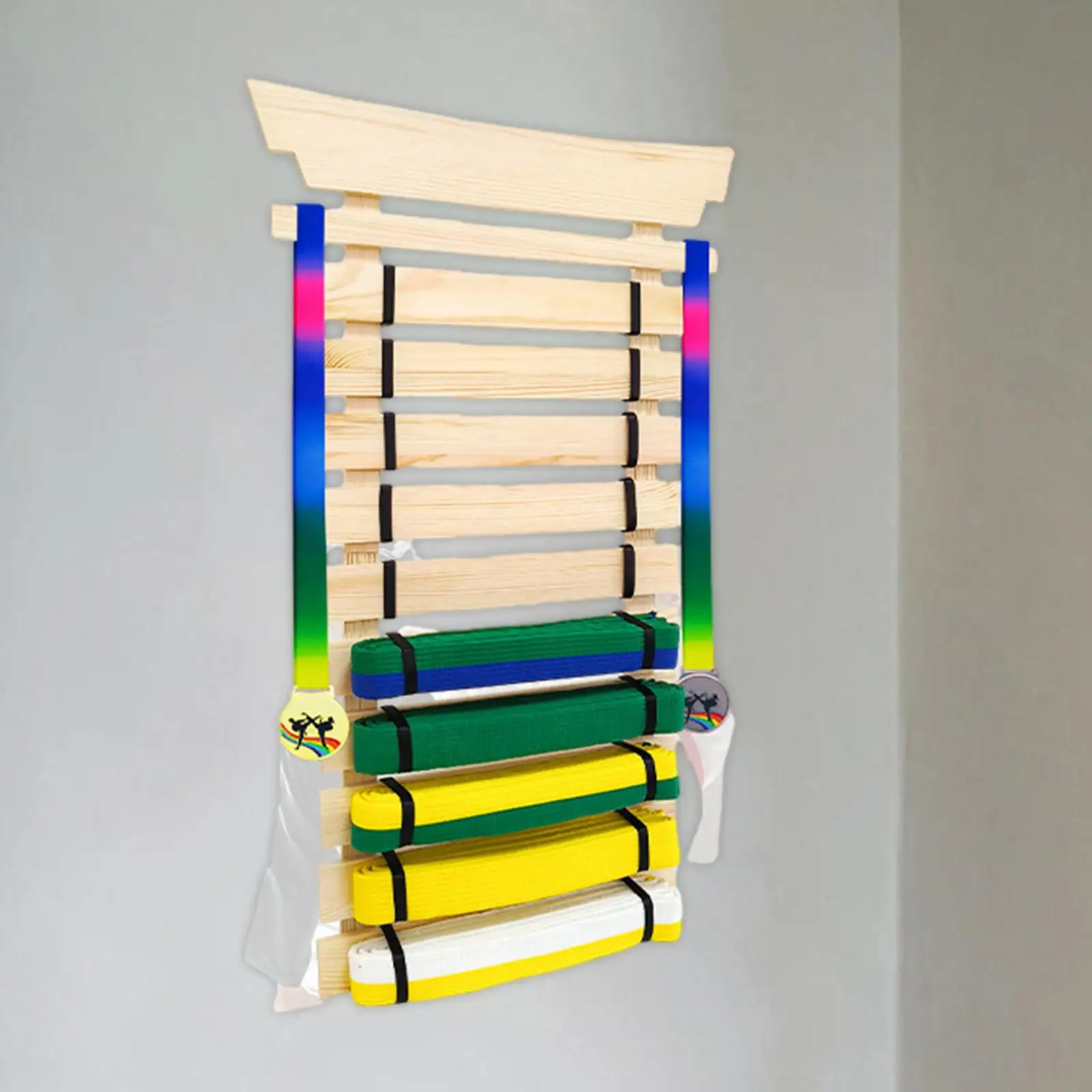 thumbnail image 2 of Martial Arts Belt Holder- Karate Belt Rack - Martial Arts Belt Display – Best On The Planet 2 of 13