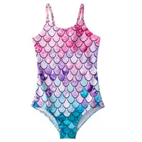 Children's summer mermaid new swimsuit girls one-piece swimsuit girls hot spring suspender swimsuit 5