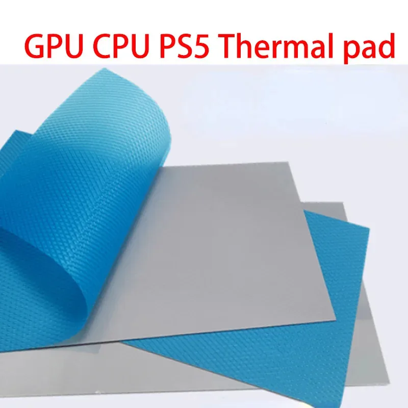훌륭한 24w 22w 20w 18.6w 16.5w OEM GPU CPU용 열전도 패드, 히트싱크 냉각용 전도성 실리콘 패드, 두께 0.75 1.25 1.75mm