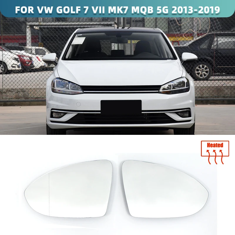 

Replacement Left & Right Rearview Heated Exterior Wide Angle Mirror Glass for Volkswagen VW Golf 7 VII MK7 MQB 5G 2013-2019