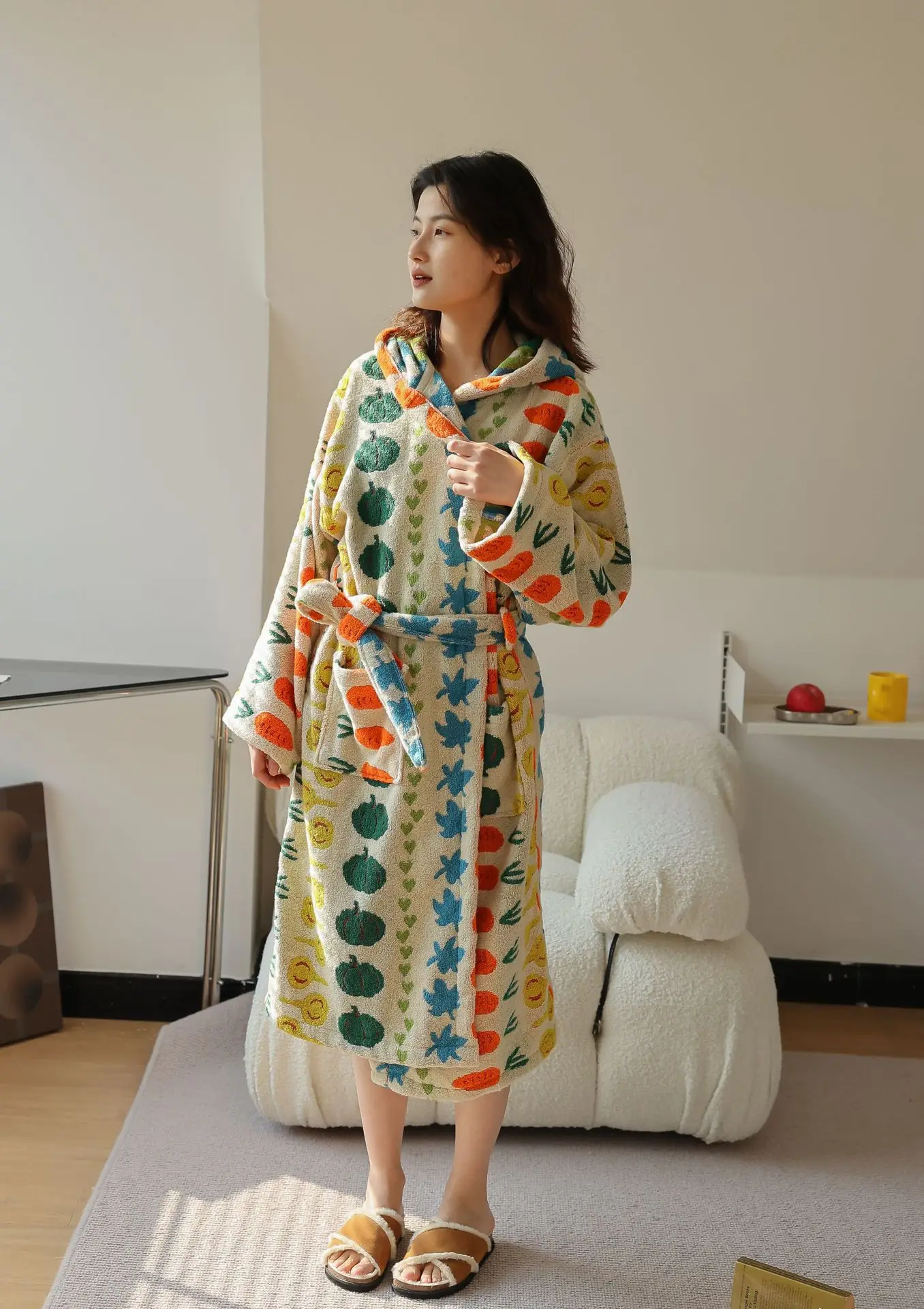 Bath Towel Robe Female Kids Girl Cotton Fleece Kimono Robe Home Clothing Kawaii Thickened Bathrobe Gown Flannel Homewear cotton towel bath towels