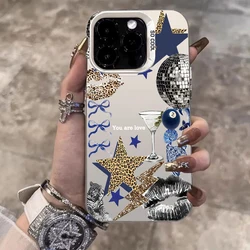 Star Lips Leopard Print Electroplate Silver Phone Case Cover for Galaxy S20 FE (1)