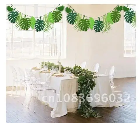 

Decor Tropical Theme Safari Jungle Dinosaur Leaf Turtle Party Summer Happy Birthday Party Hawaii Decor Theme Party