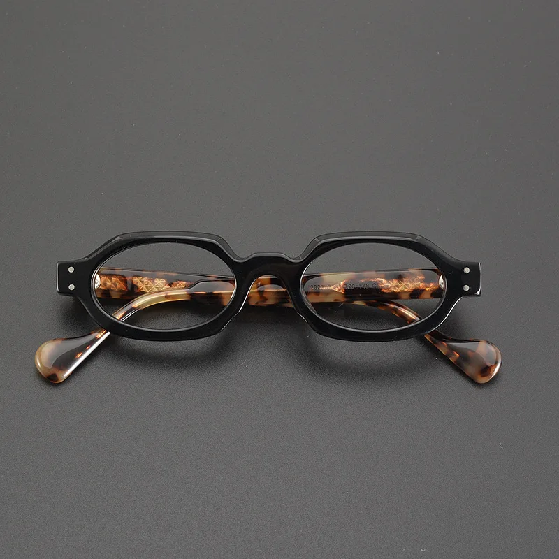 

Retro acetate glasses frame for men and women Oval small frame for myopia prescription glasses Luxury brand optical glasses fram