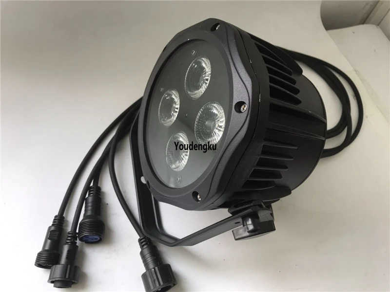 6 pieces Outdoor dmx par led 4x18w rgbwa uv mini slim par flat IP65 Outdoor DJ S