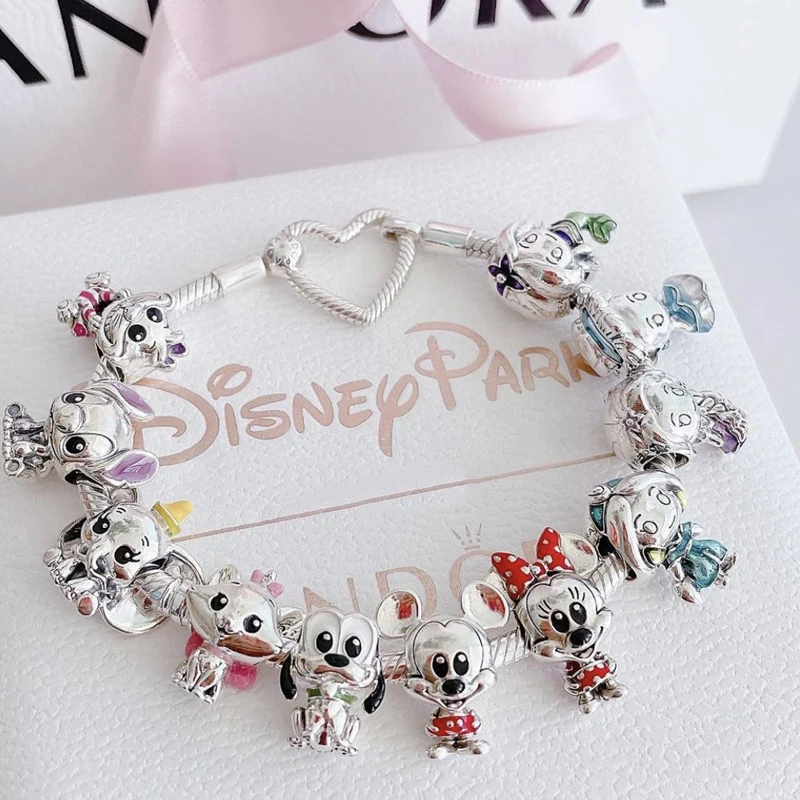 Abalorios de HEROCROSS DISNEY para mujer, abalorios de movilización de animales, Plata de Ley 925, compatibles con Pandora Original, joyería artesanal 925