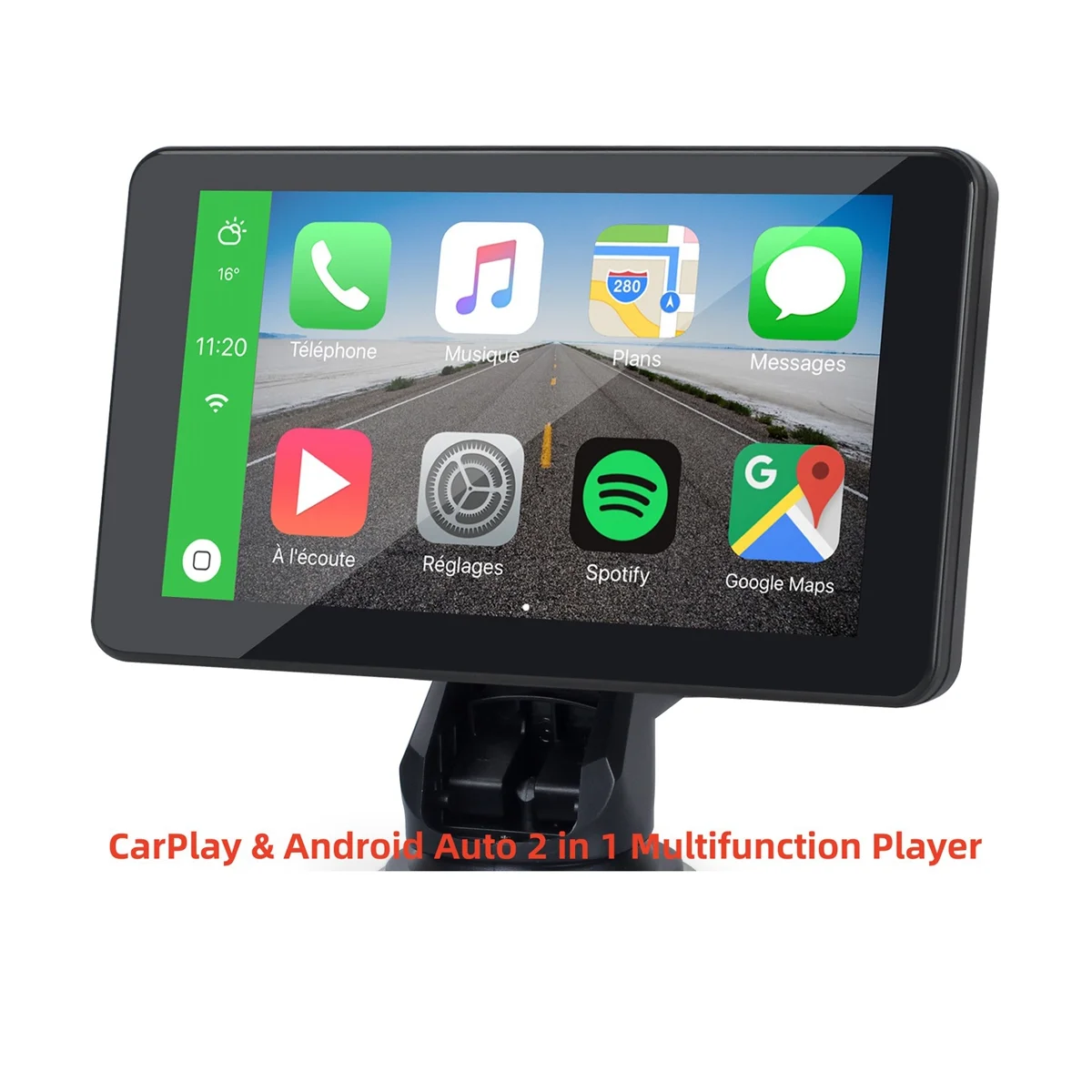 

7-дюймовый монитор Carplay, портативная беспроводная навигация CarPlay для автомобиля, универсальный дисплей, Совместимость с Android и Siri