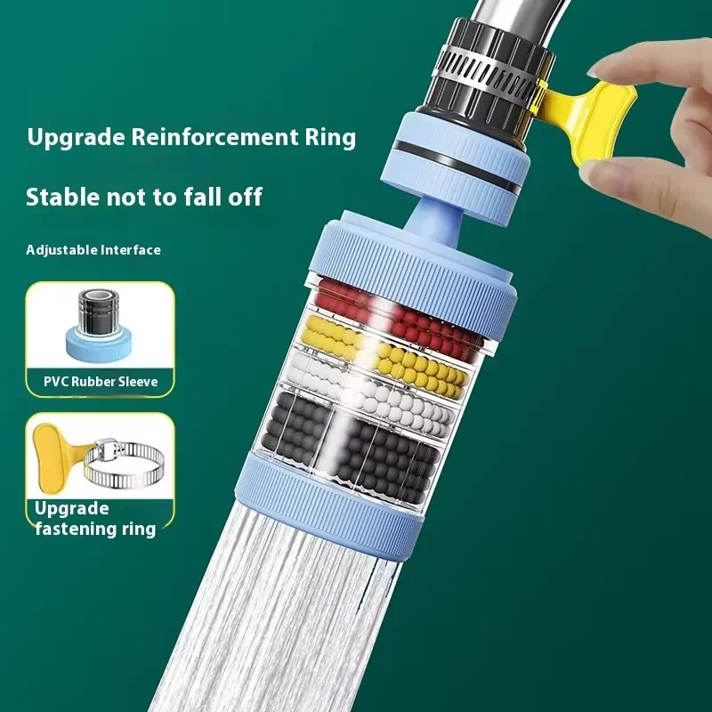 6 Layers Water Faucet Filter Household Kitchen Faucet Aerator Mini Tap 360 Degree Rotation Splash Nozzle Water Clean Purifier