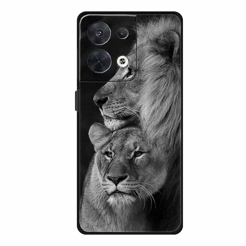 Wolf Design Silicone Animal Case - Soft Back Cover and Cartoon Coque