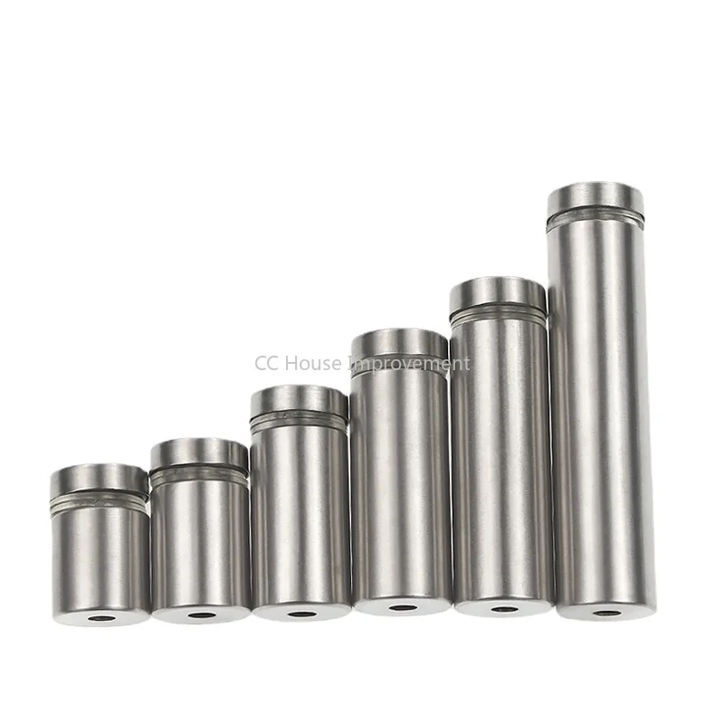 Kit De 12 Vis D'entretoise En Acier Inoxydable 12 X 80 Mm Pour La Fixation De Panneaux Publicitaires Sur Verre Ideal Pour Une Utilisation Domestique 90909631