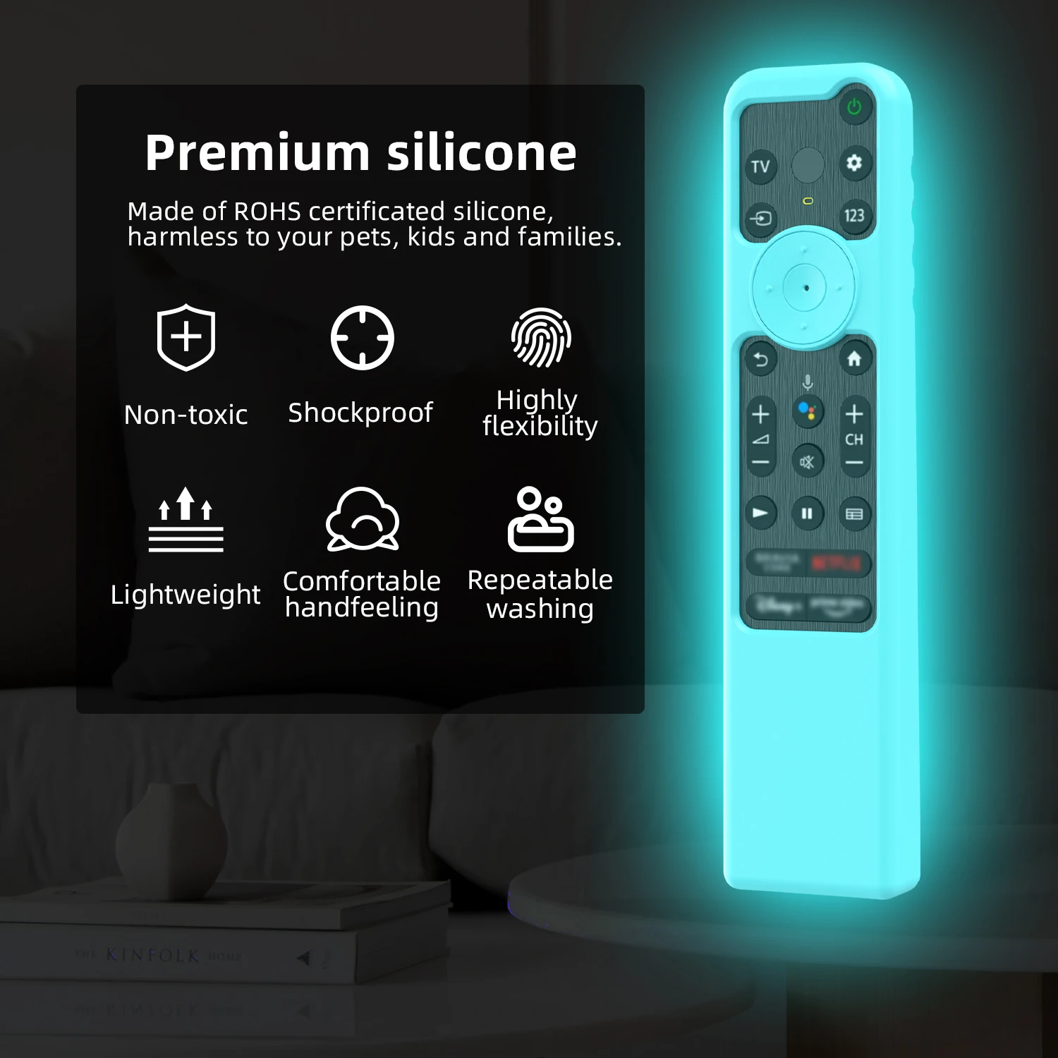 Silicone Remote Case for Samrt TV RMF-TX910U TX900C TX900P Glow Control Cover for Sony RMF-TX800P TX800U TX800C Protective Shell