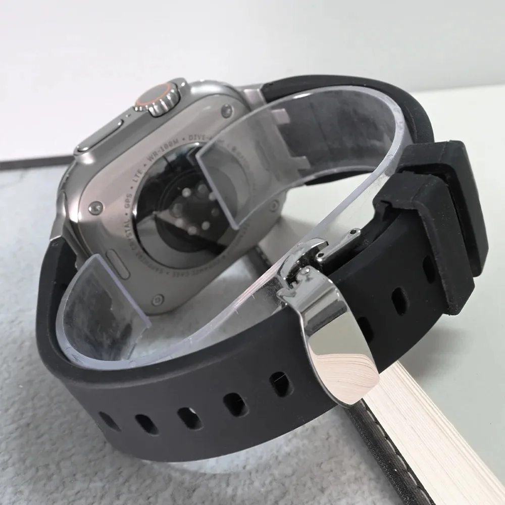 Titanium Color Silicone Watchband Bracelet