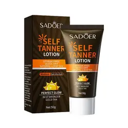 Radiant Glow Tanning Oil & Body Bronzer Lotion (E 50g Tanner Cream)