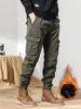 2023 New Multi-Pockets Winter Cargo Pants Men Fleece Liner Thick Warm Slim Fit Joggers Streetwear Casual Cotton Thermal Trousers 1