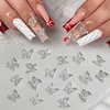 ins 20pcs Alloy Butterfly Rhinestones For Nails 3D Stereoscopic Nail Art Luxury DIY Manicure Design Accessories pretty girl 2
