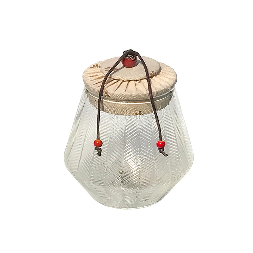 

450ml Tea Jar Glass With lid Coffee Bean Jar Glass Container Storage Canister Glass Tea Jar Teabag Container Coffee Jar