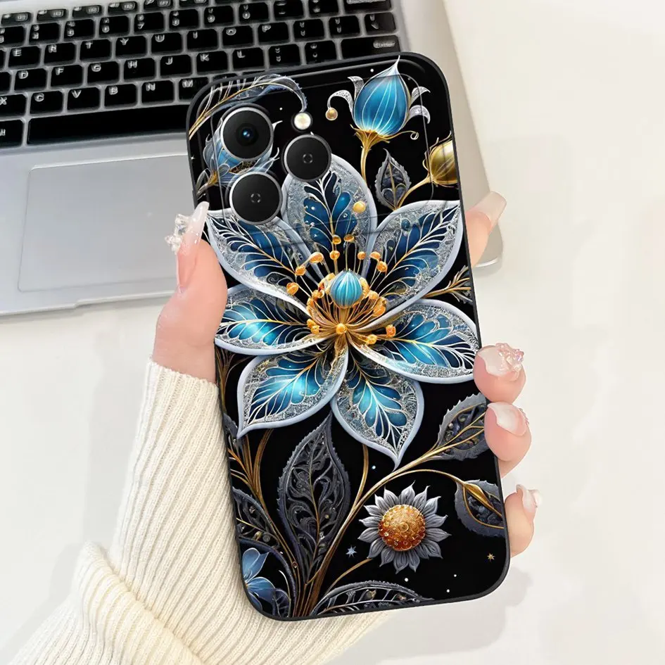 Tecno Spark 40 Cartoon Space Silicone Phone Case with Camera Protection