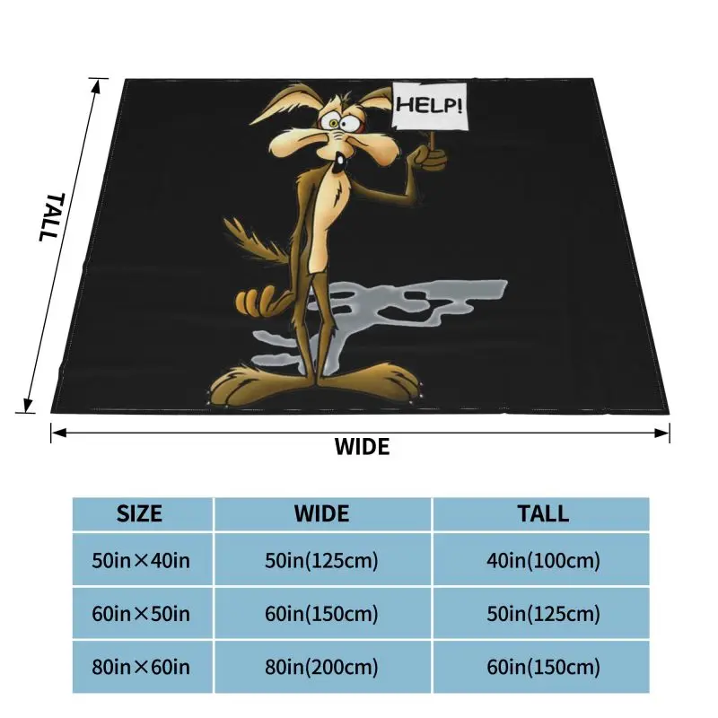 Maglia Willy coyote�ε� ���� Cartone ���� ��� �÷��� ħ�뺸 Anti-Pilling Faux Fur Throw Home Decotation