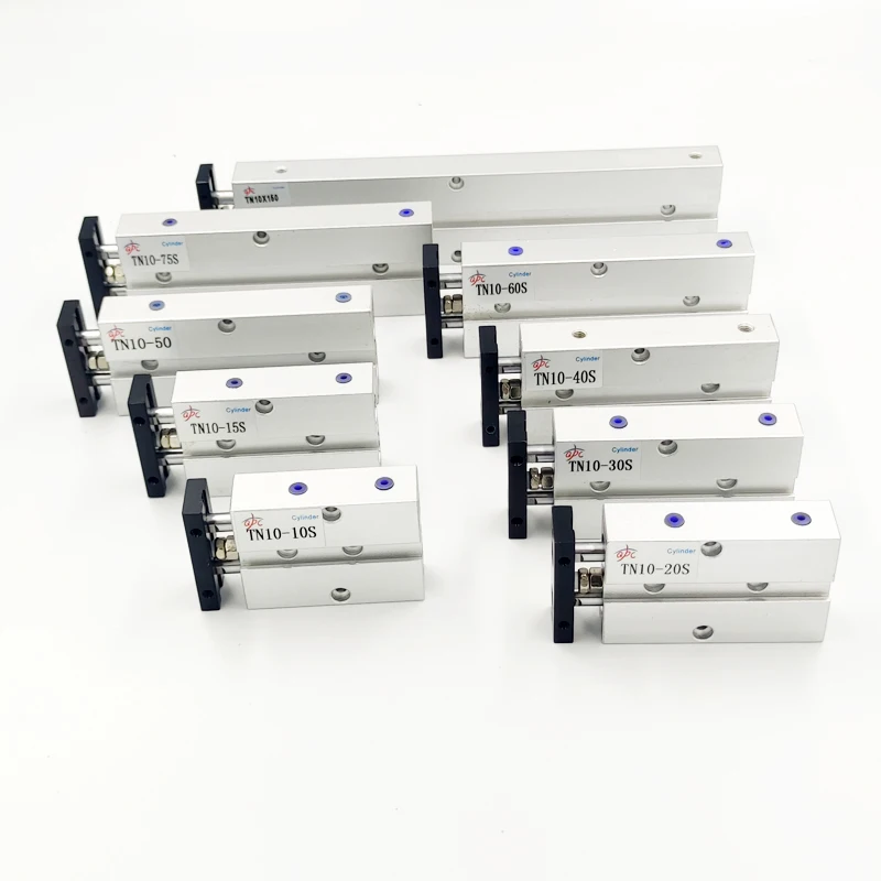 Doppia Asta Tipo Tn Doppio Cilindro Pneumatico Foro 10/16/20/25/32Mm Corsa 30 35 40 45 50 60 70 75 100Mm Cilindro Pneumatico