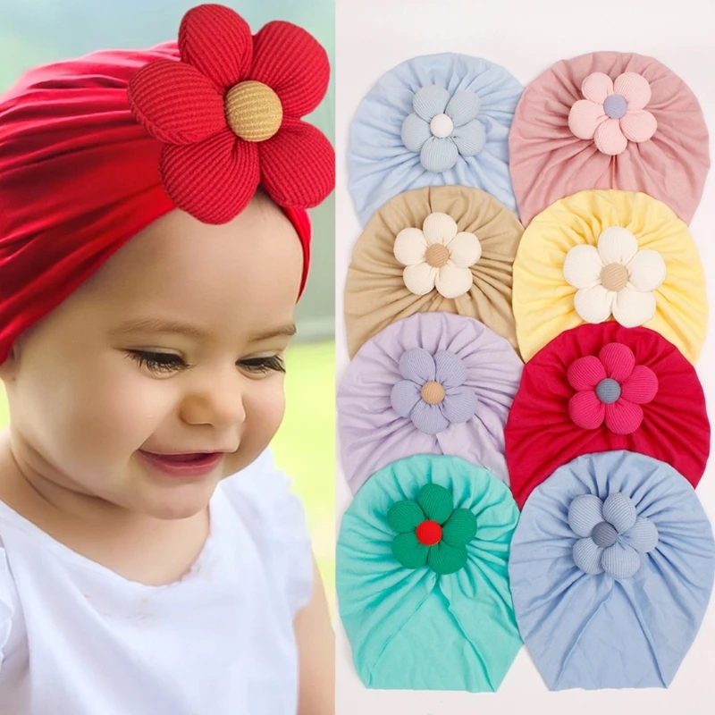 

Fashionable Turban Hat Baby Cap Breathable Headwrap for Babies Toddlers 0-24M Newborn Headwear Accessories