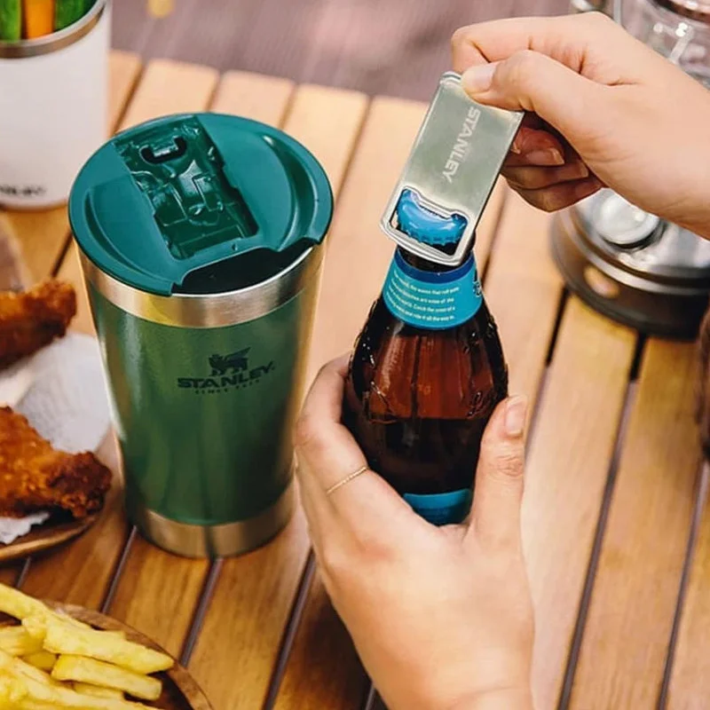 Originale 473Ml Stanley Bottiglia In Acciaio Inox Boccale Di Birra Tazza Termica Da Viaggio Thermos Isolato Tazza Da Tè Sottovuoto Per Caldo E Freddo