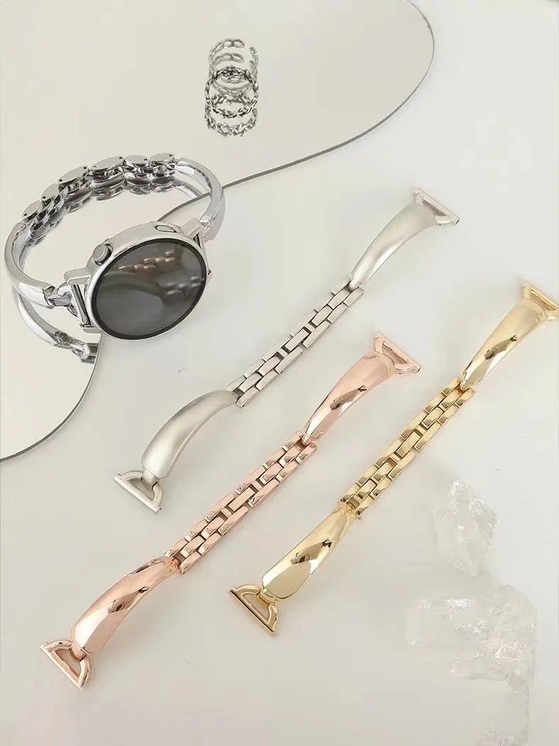 

20mm Stainless Steel Band For Samsung Galaxy Watch 6 5 4 40 44mm Metal Bracelet Chain Galaxy Watch 5 Pro 45mm 6 Classic 43 47mm