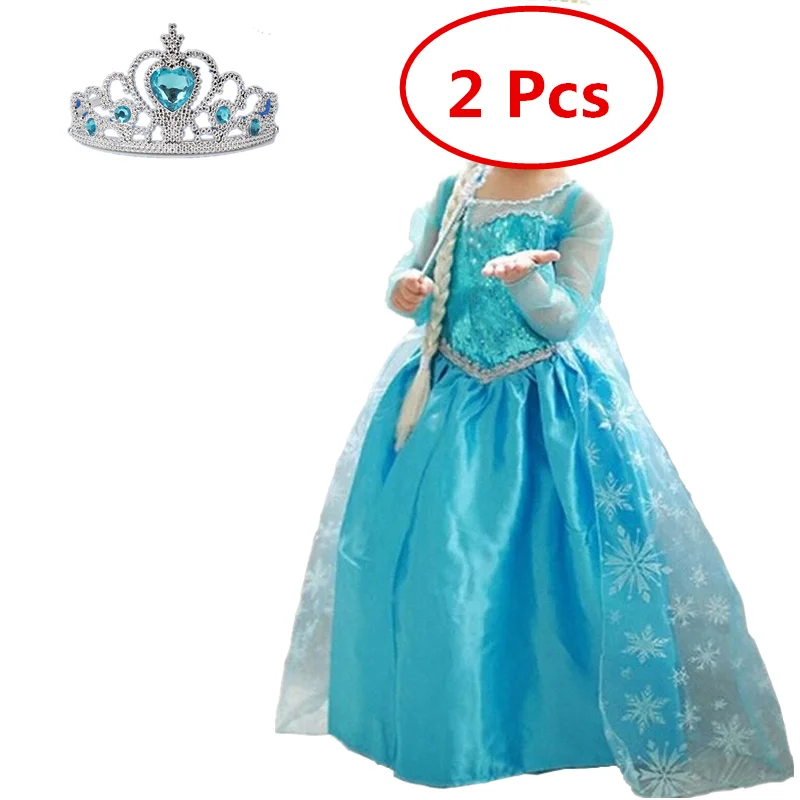 Girls Dress Princess Costume Kids Clothes 4-10 Years