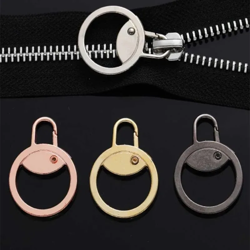 5/1Pcs Detachable Metal Zipper Head Repair Kits Universal Replacement Zipper Puller Luggage Purse DIY Clothing Accessories